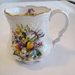 Royal Castle Bone China Floral Mug made in Staffordshire, England
